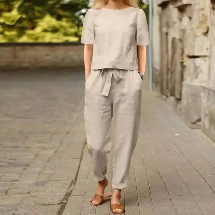 Set Donna in Lino Morbido Vestibilità Raffinata