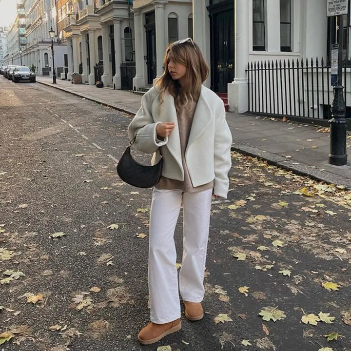 Giacca Donna in Teddy Stile Elegante