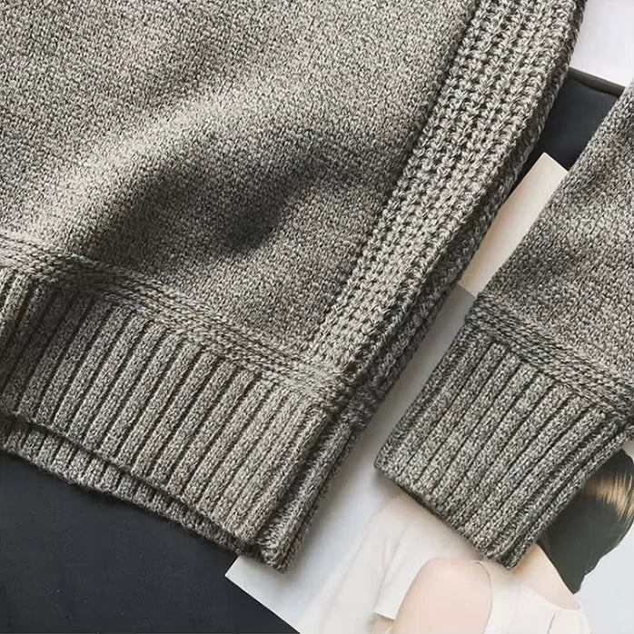 Maglione Uomo Lavorato a Maglia con Toppe sui Gomiti