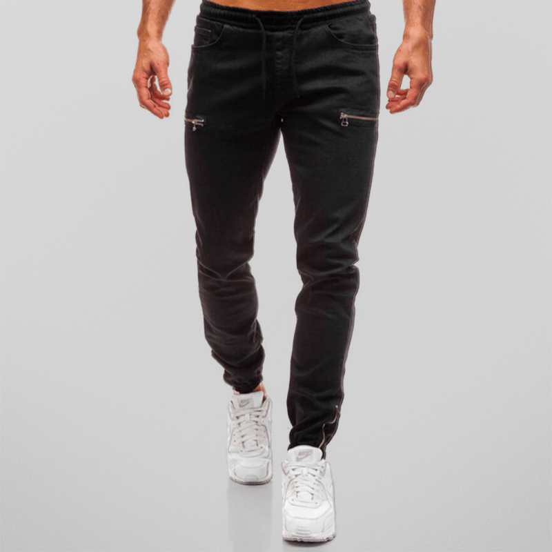 Pantaloni Uomo Sartoriali Denim Vita Elastica con Coulisse - Vesarelli