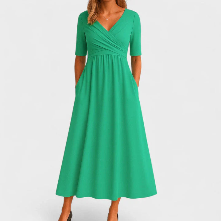 Abito Midi Donna Taglio Raffinato Vestibilità Comfort - Vesarelli
