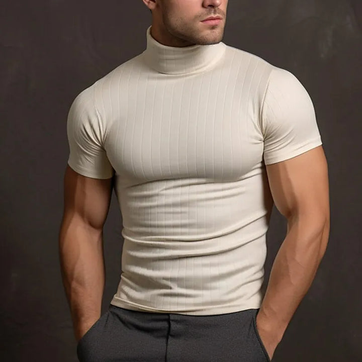 T-shirt Uomo Dolcevita Morbida Traspirante Slim Fit