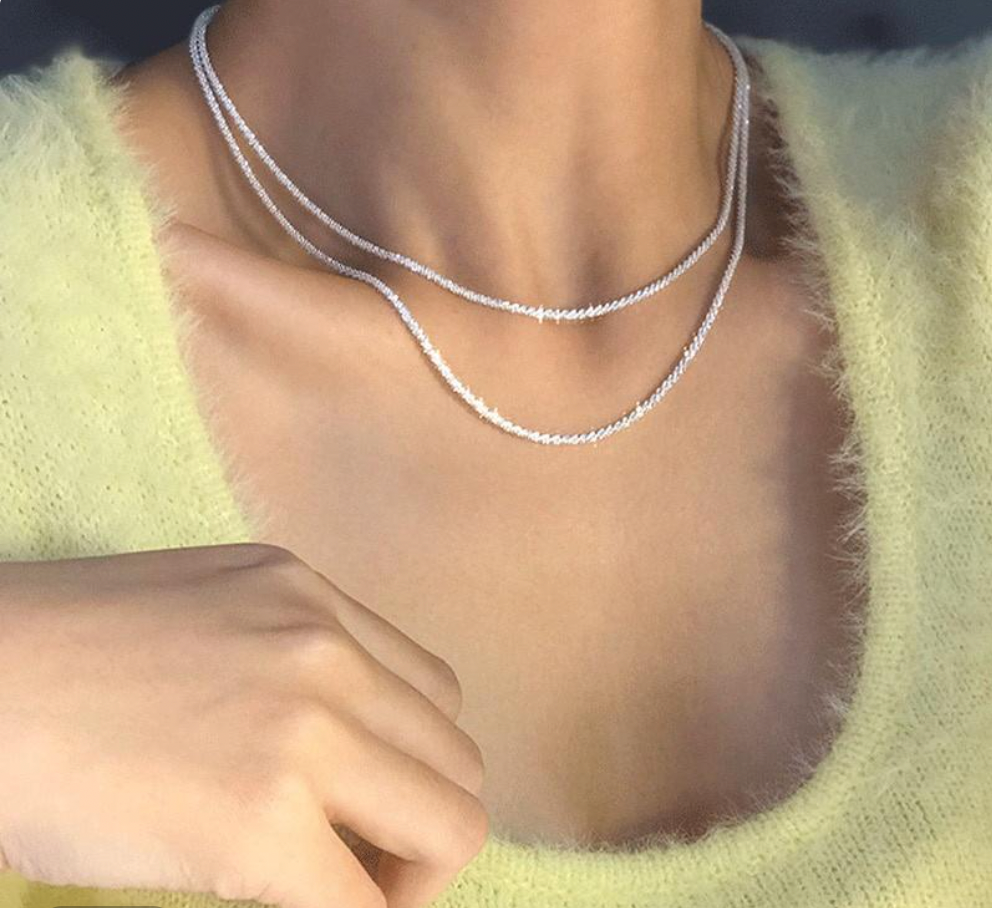 Set Collane Donna in Metallo Lucido Elegante