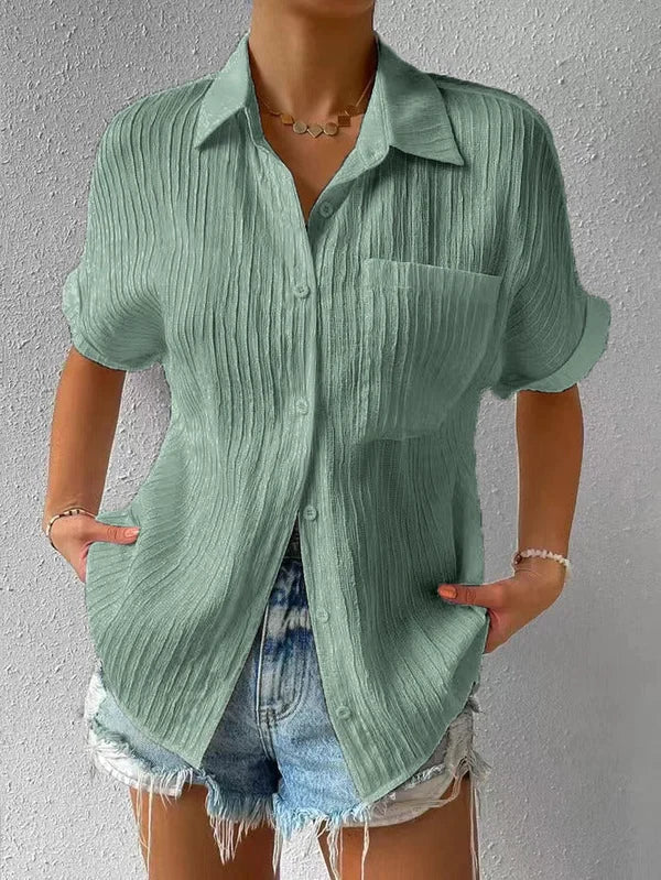 Polo Donna Maniche Lunghe Tessuto Leggero Estiva Chic - Vesarelli