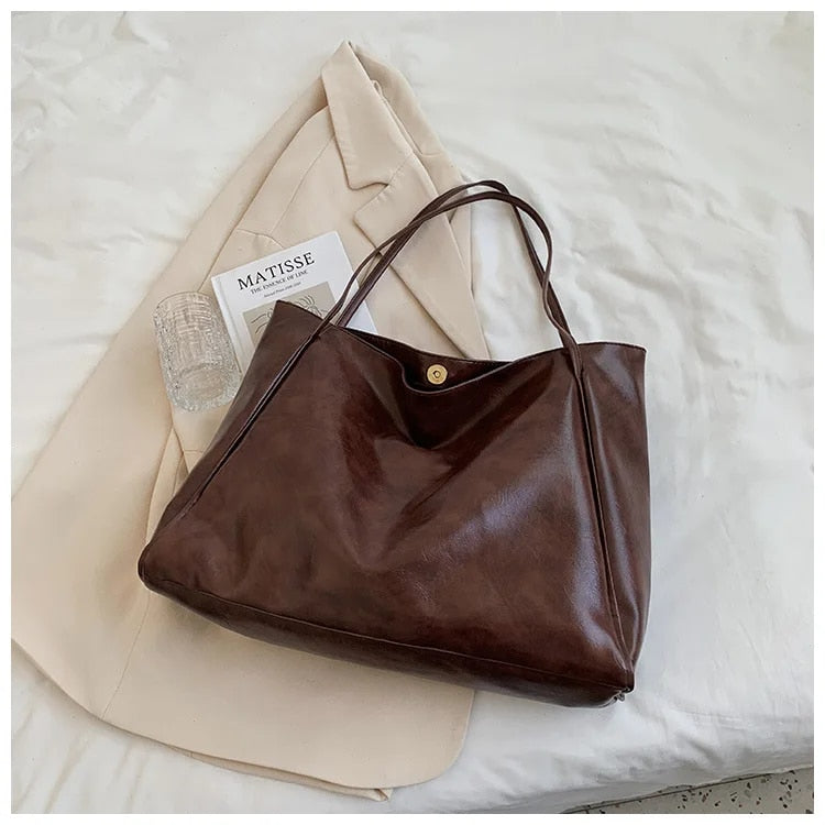 Borsa Tracolla Donna in Pelle Grande Capiente