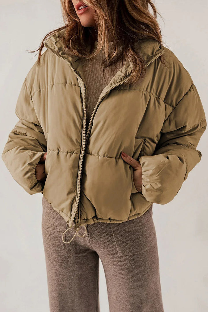 Giacca Trapuntata Donna Invernale con Cappuccio Morbida