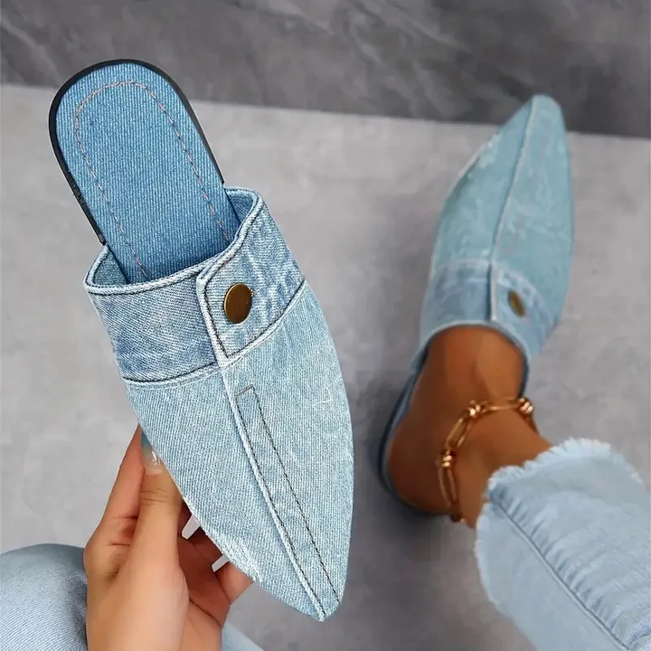 Mules Donna Punta Affusolata Elegante