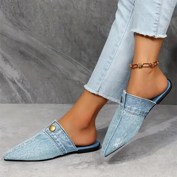 Mules Donna Punta Affusolata Elegante