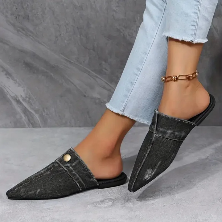 Mules Donna Punta Affusolata Elegante