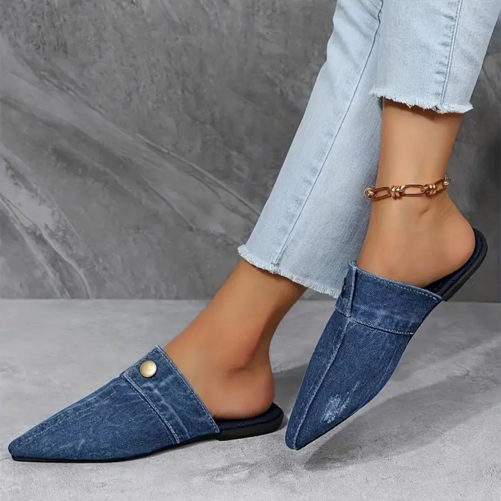 Mules Donna Punta Affusolata Elegante