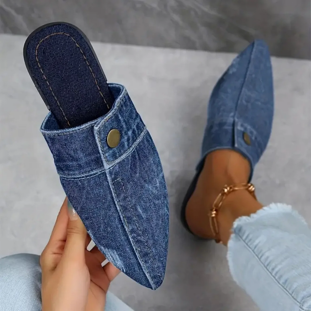 Mules Donna Punta Affusolata Elegante