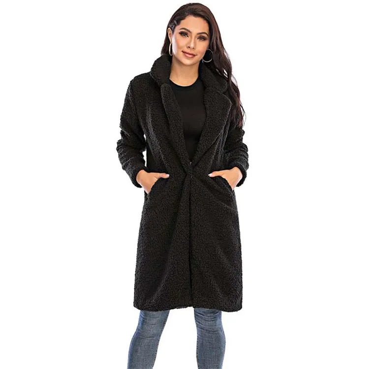 Cappotto Donna Teddy Lungo Caldo Vestibilità Oversize