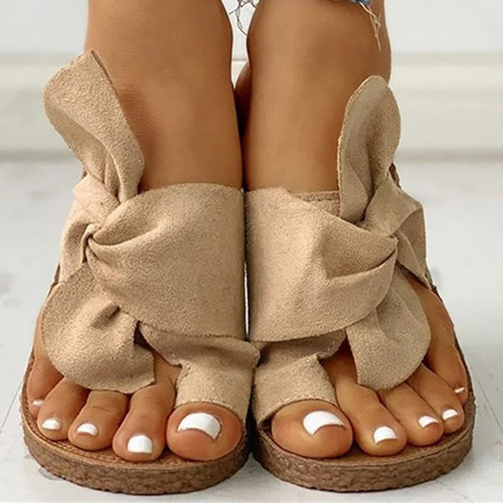 Mules Donna Comode in Tessuto con Fiocco Stile Casual Elegante