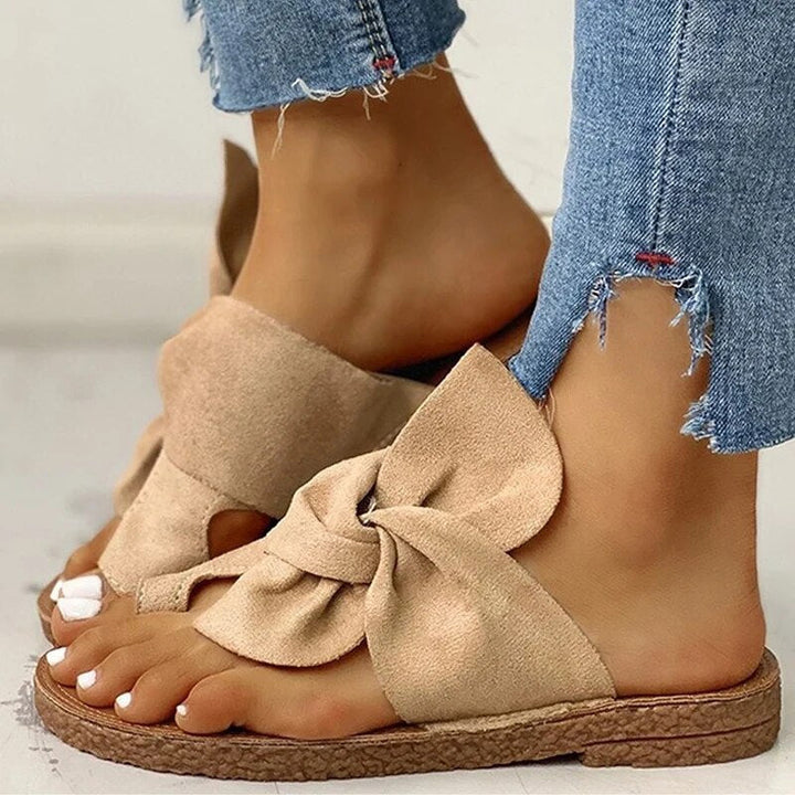 Mules Donna Comode in Tessuto con Fiocco Stile Casual Elegante