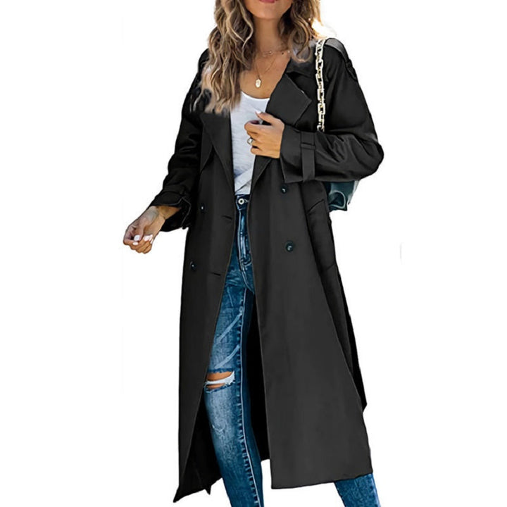 Trench Lungo Donna Tessuto Classico Vestibilità Regular
