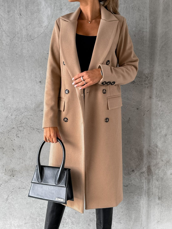 Cappotto Lungo Donna Stile Classico Vestibilità Regolare