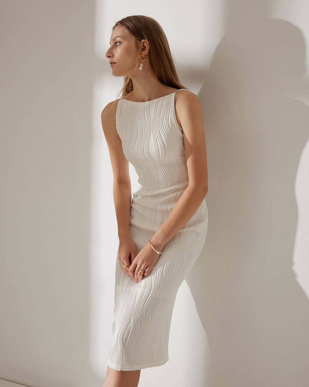 Abito Cerimonia Donna Floreale Perle Elegante