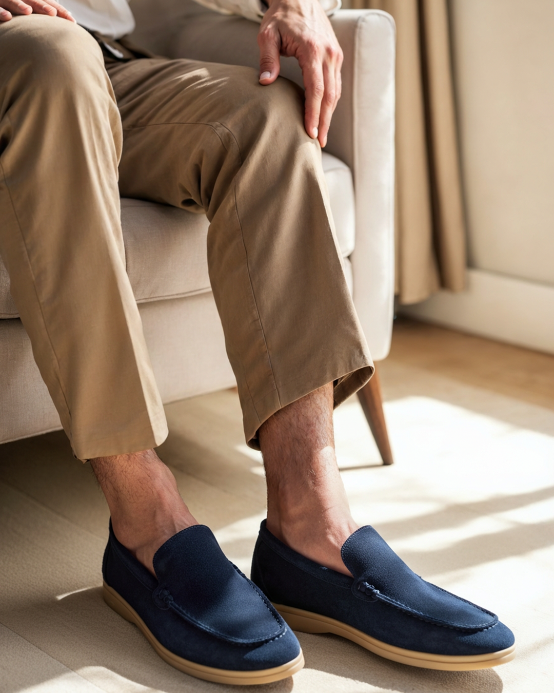 Mocassini Uomo in Pelle Scamosciata Classici Eleganti