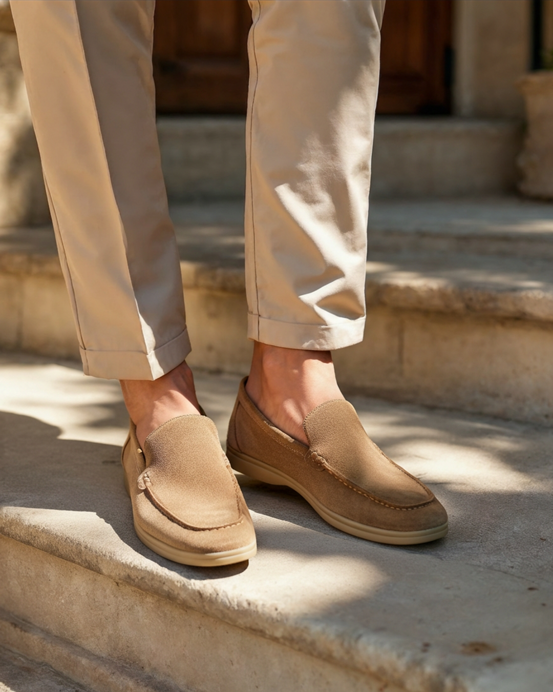 Mocassini Uomo in Pelle Scamosciata Classici Eleganti