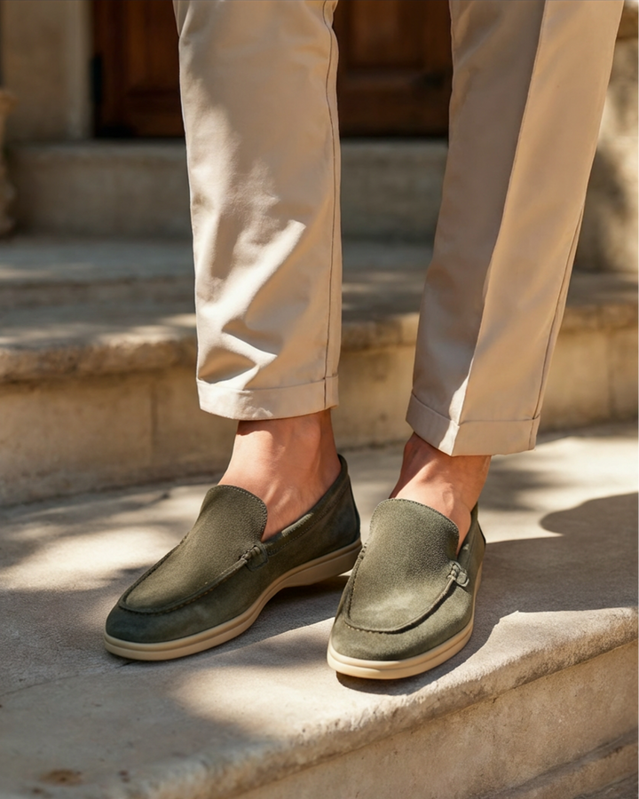 Mocassini Uomo in Pelle Scamosciata Classici Eleganti