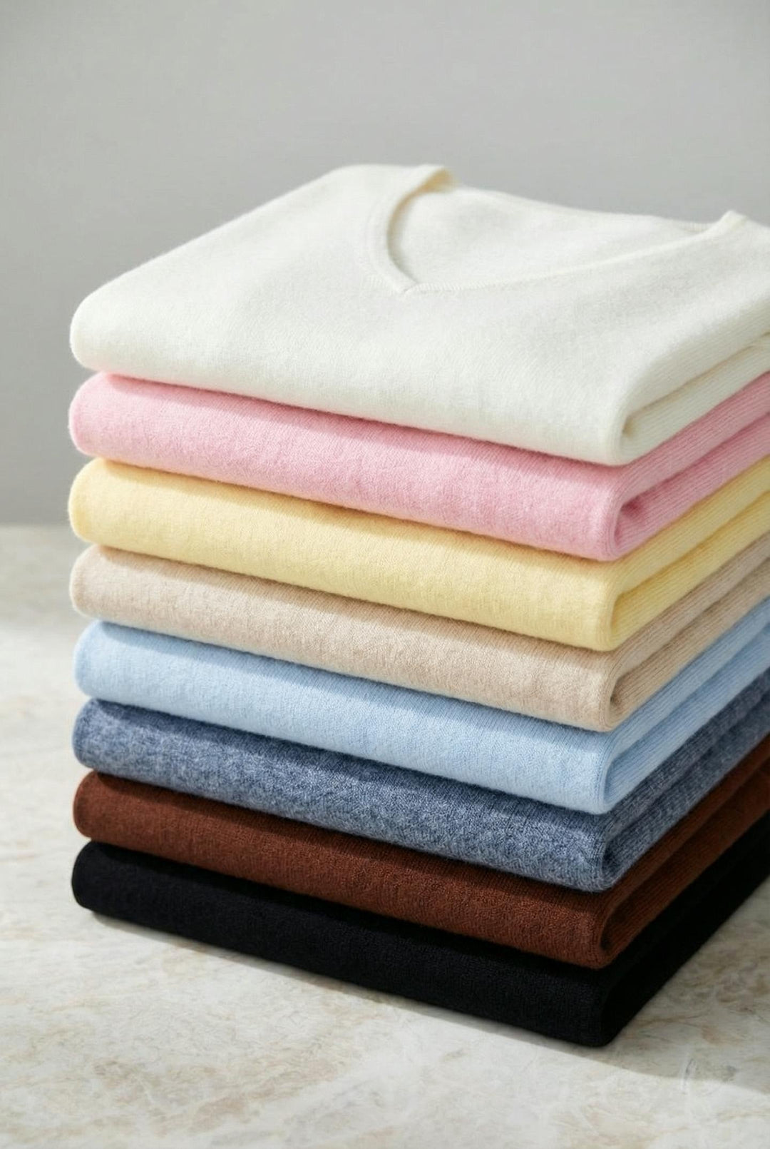 Maglia Uomo Misto Lana Scollo a V Vestibilità Regolare
