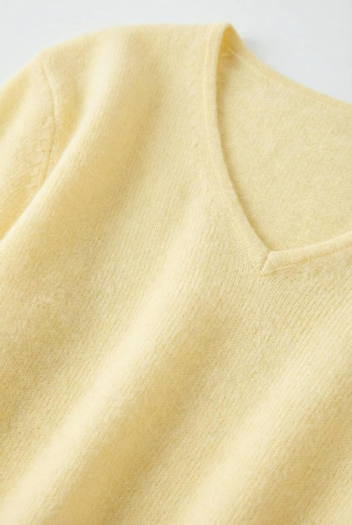Maglia Uomo Misto Lana Scollo a V Vestibilità Regolare