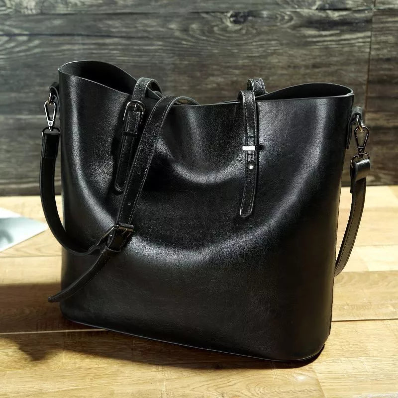 Borsa a Mano Donna Similpelle Grande Manici Robusti