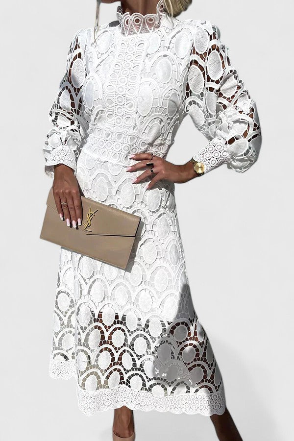 Abito Donna Elegante Vestibilità Sagomata Stile Deciso