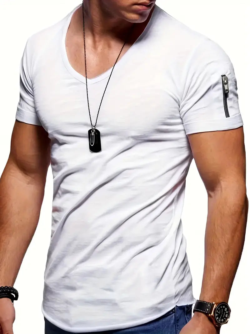 Maglietta Uomo Slim Scollo a V