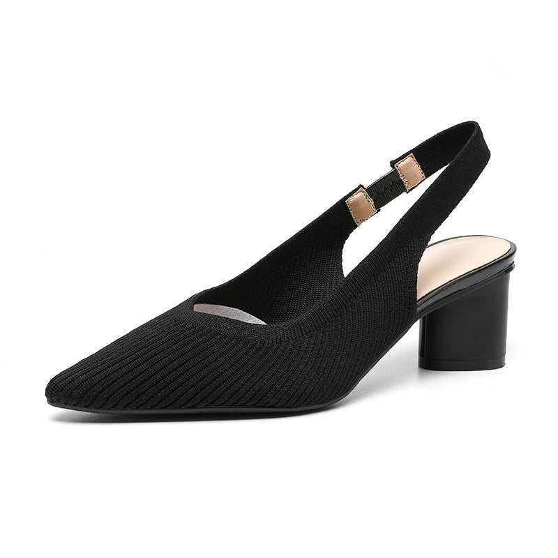 Scarpe Donna Punta Tacco Quadrato Stabile Elegante