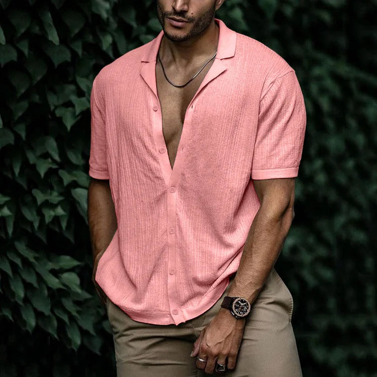 Camicia Uomo in Lino Leggera Vestibilità Regular