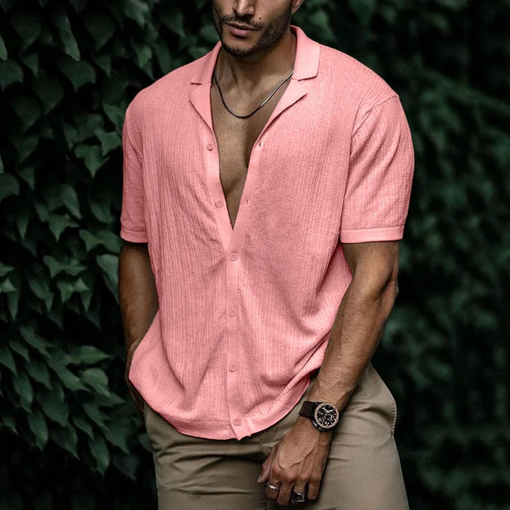 Camicia Uomo in Lino Leggera Vestibilità Regular