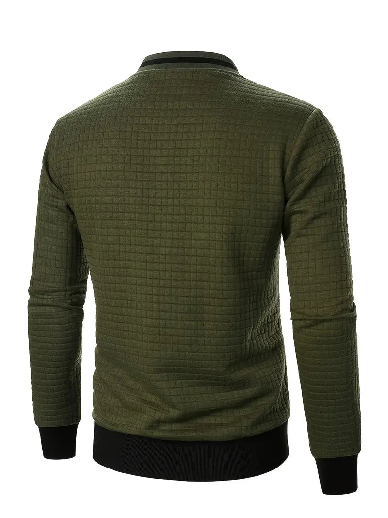 Giacca Uomo Leggera con Cerniera Manica Lunga Casual