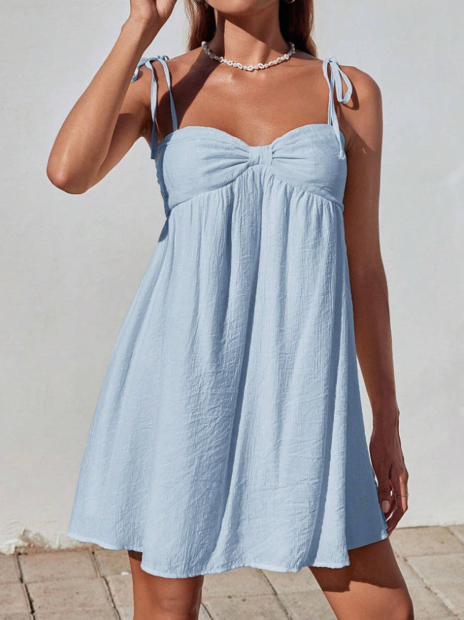 Mini Abito Donna Semplice Tessuto Leggero Vestibilità Comoda