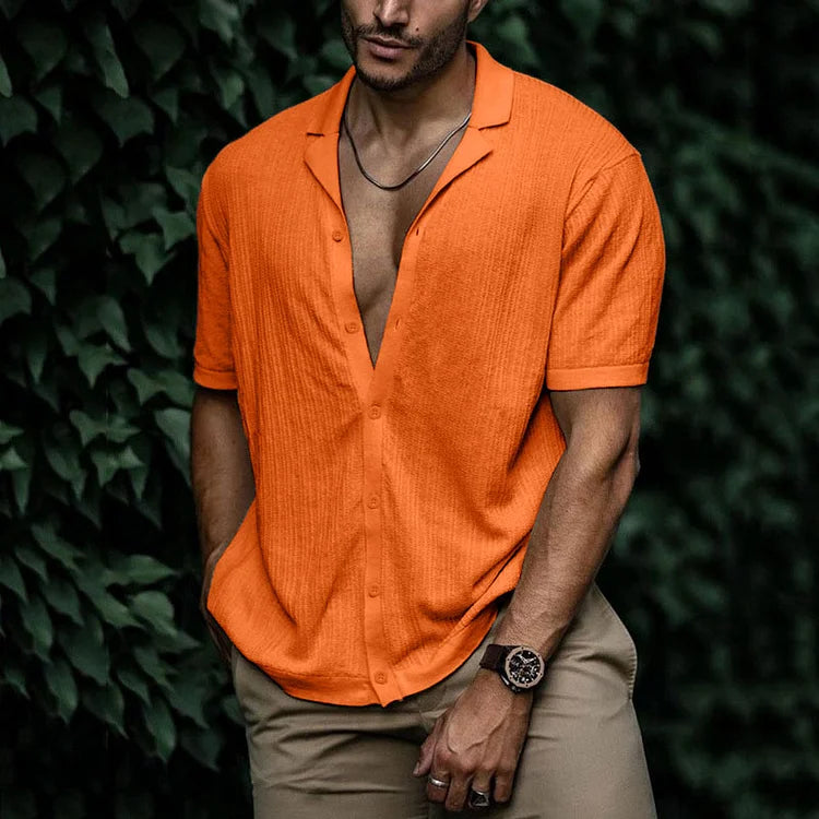 Camicia Uomo in Lino Leggera Vestibilità Regular