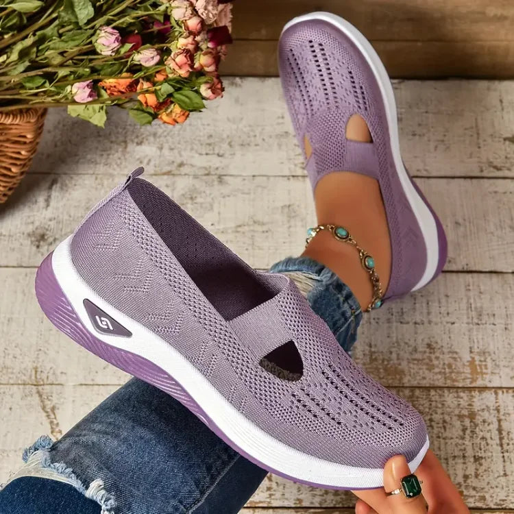 Scarpe Slip On Donna in Maglia Traspirante Leggere Quotidiane