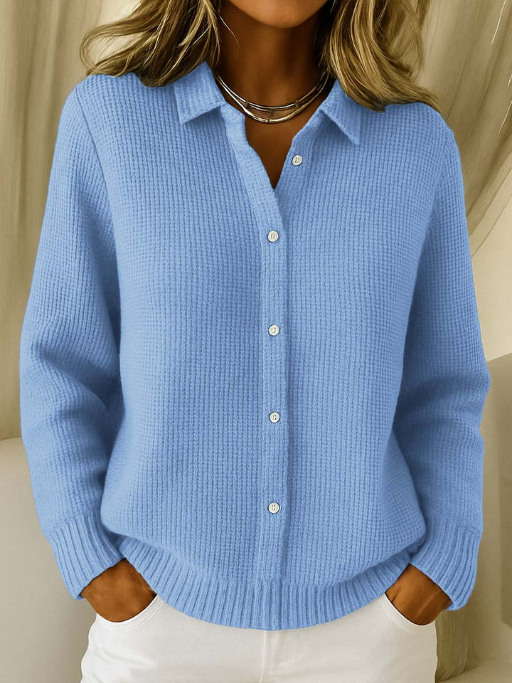 Cardigan Donna in Maglia Morbida Bottoni Maniche Lunghe - Vesarelli