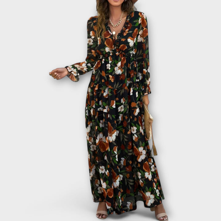 Abito Maxi Donna Vestibilità Fluida Stile Elegante