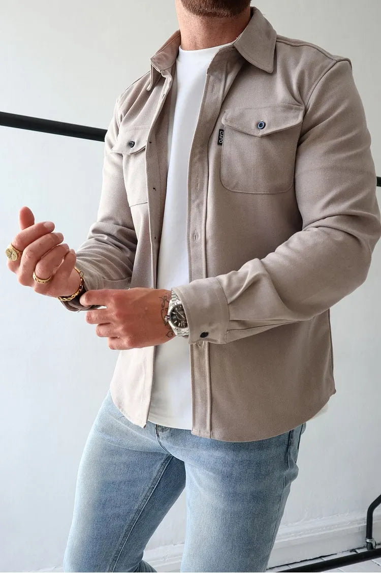 Camicia Uomo Bottoni Eleganti Tessuto Morbido Classica - Vesarelli