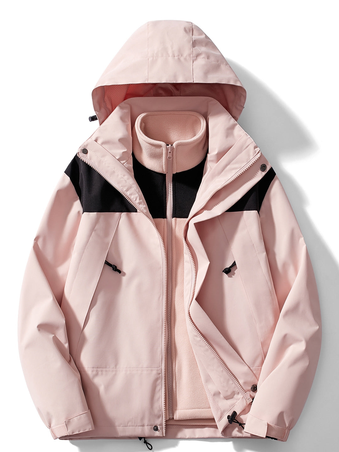 Giacca Donna in Pile con Cappuccio Invernale Impermeabile - Vesarelli