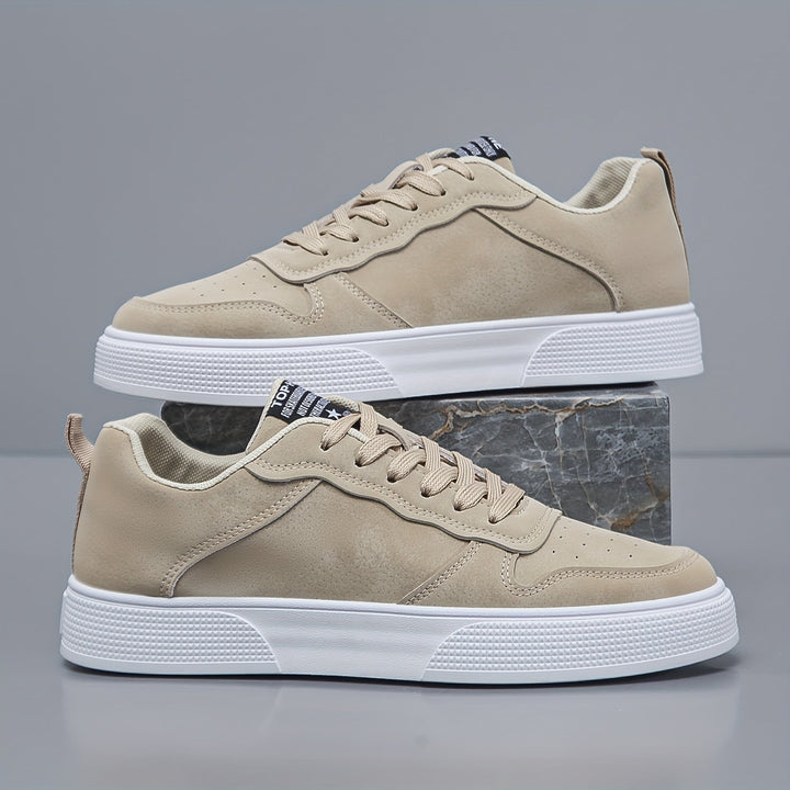 Sneakers Uomo Basse Tessuto Tinta Unita