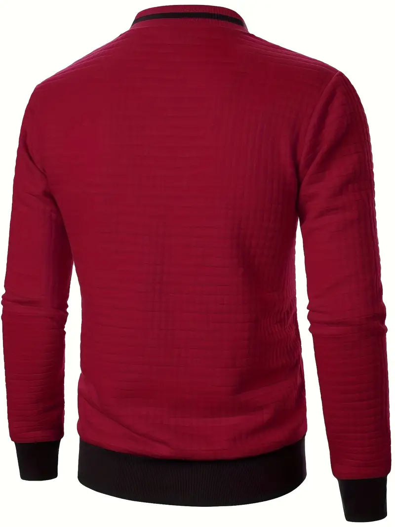Giacca Uomo Leggera con Cerniera Manica Lunga Casual