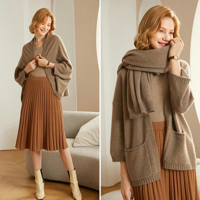 Scialle Donna in Maglia Caldo Morbido Moda
