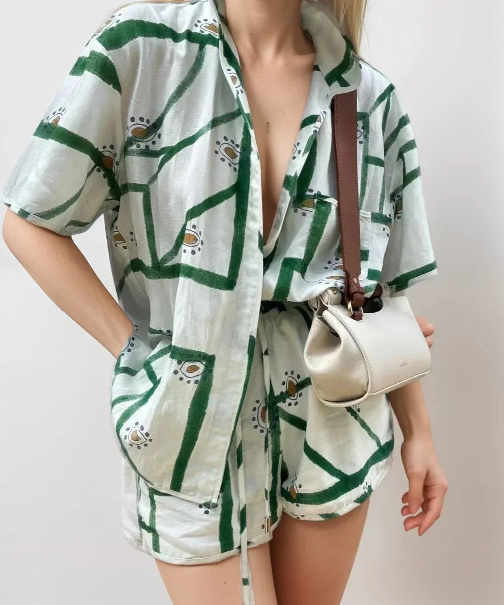 Completo Estivo Donna Stampa Leggera Vestibilità Regular - Vesarelli