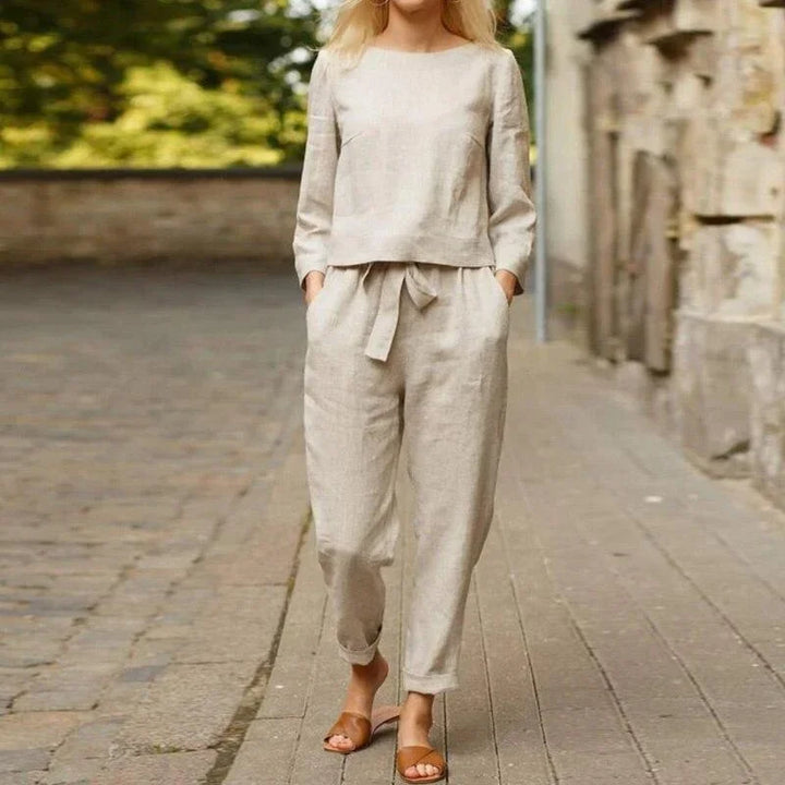Completo Donna Due Pezzi in Lino Leggero Relax - Vesarelli