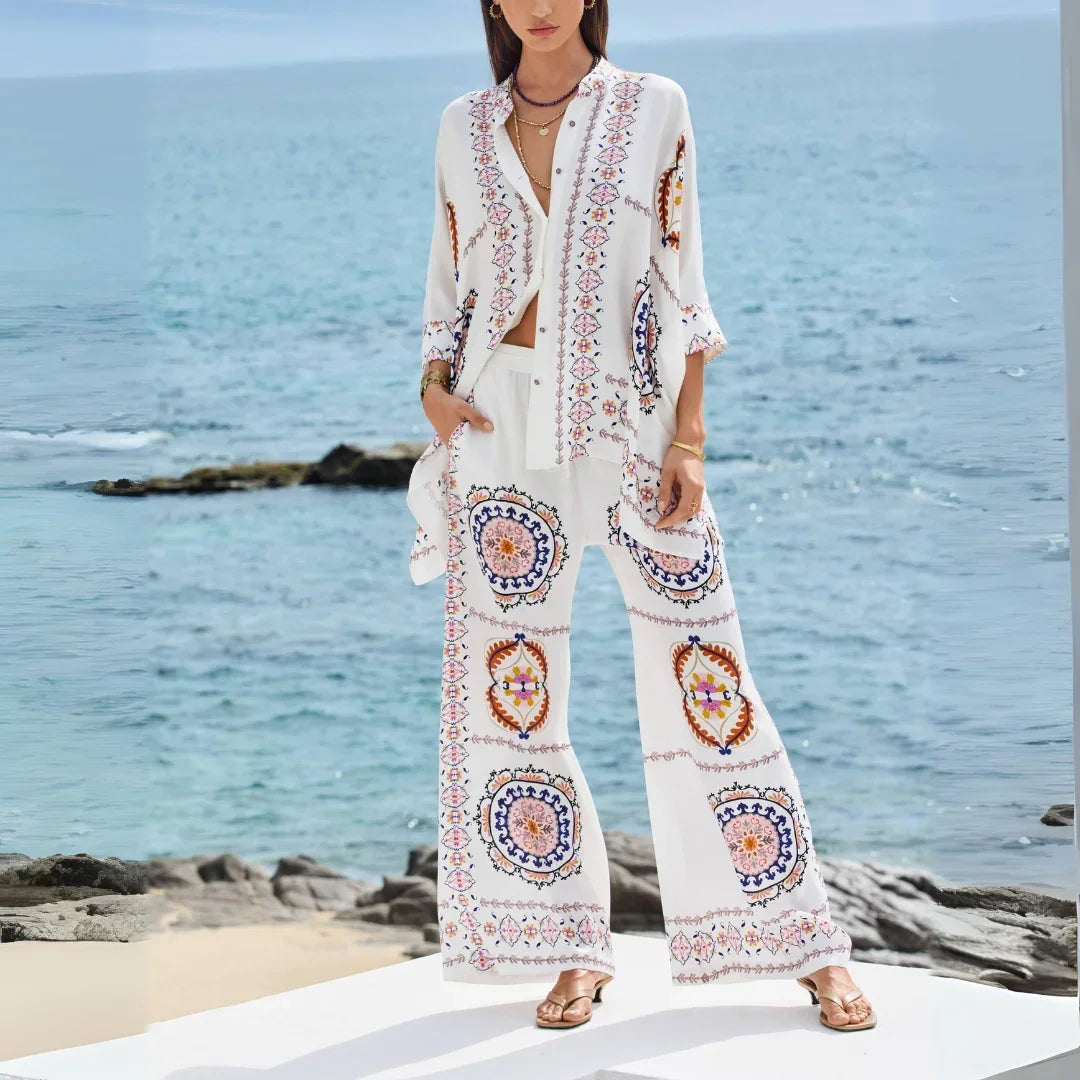 Completo Donna Boho Chic Motivi Primavera - Vesarelli