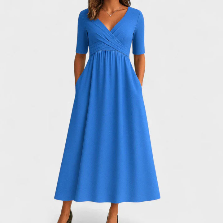 Abito Midi Donna Taglio Raffinato Vestibilità Comfort - Vesarelli