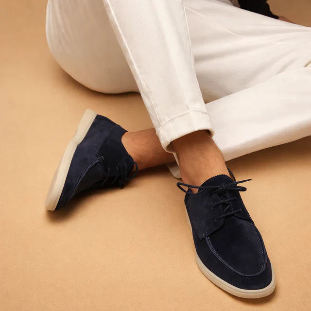 Mocassini Uomo Stringati Casual Eleganti in Pelle