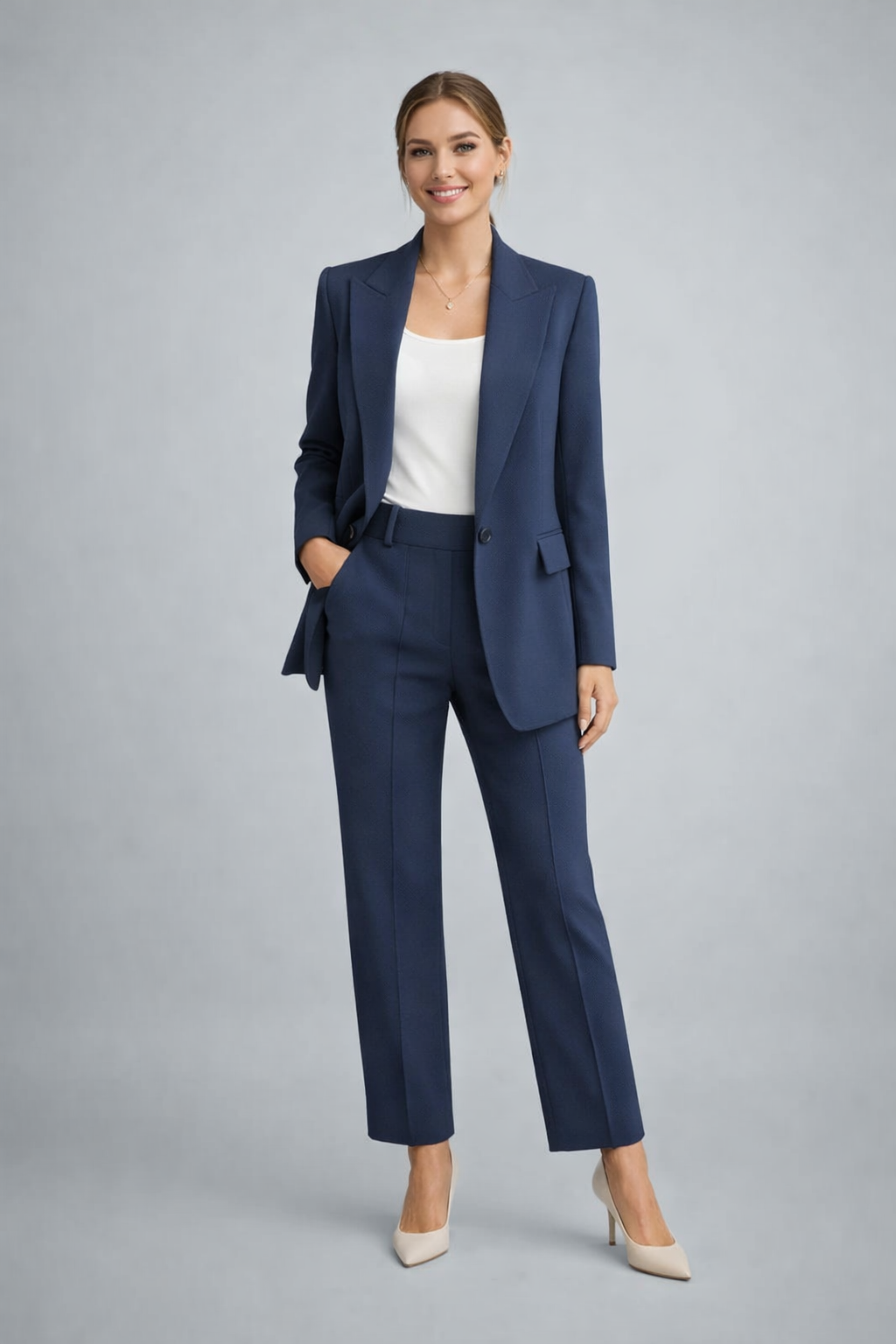 Blazer Donna Estivo Set Elegante Vestibilità Classica