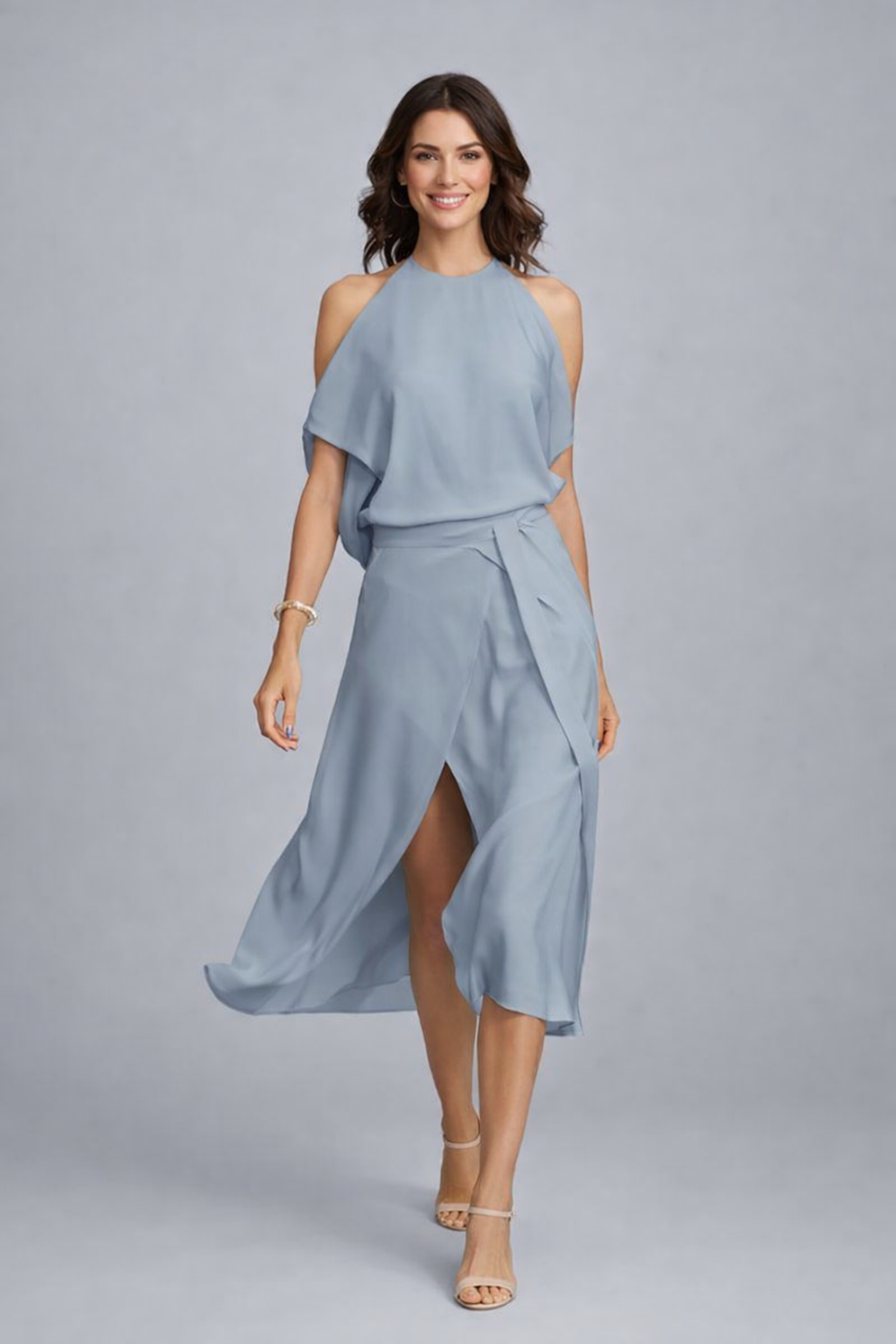 Abito Midi Donna Estivo Spalle Scoperte - Vesarelli